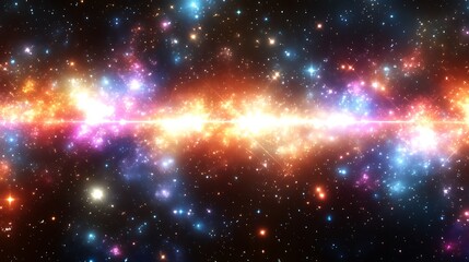 Naklejka premium Cosmic Nebula Stellar Explosion Bright Energy