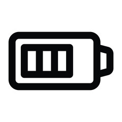 Simple Battery icon. The icon can be used for websites, print templates, presentation templates, illustrations, etc	