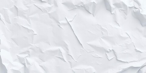 Obraz premium Wrinkled white paper poster with visible creases, background, paper, texture