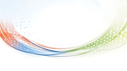 Abstract Colorful Waves Design With Dots