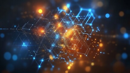 Abstract Digital Network Data Visualization