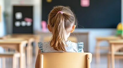 Child displaying restless behavior in a classroom, fidgeting with hands and feet, unable to focus on the lesson. The scene captures the challenges of maintaining attention and discipline in a learning
