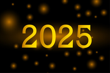 2025 sparkle shiny fireworks number logo. Happy new year cards template. Text design. Vector illustration. Trendy new year template