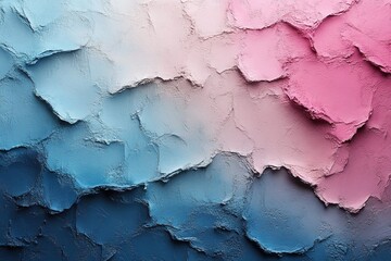 Obraz premium Abstract textured background featuring a gradient of blue and pink hues.
