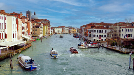 view of the grand canal venice italy gondola