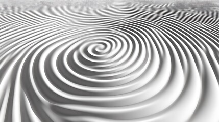 Fototapeta premium Abstract White Swirling Concentric Circles Design