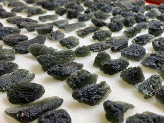Large moldavite collection