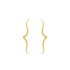 Simple Gold Text Bracket Hand Drawn 