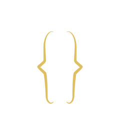 Simple Gold Text Bracket Hand Drawn 