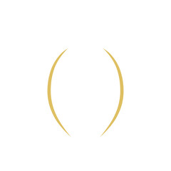 Simple Gold Text Bracket Hand Drawn 