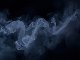 Obraz premium Abstract smoke swirling on a black background, dreamy, elegant, mysterious