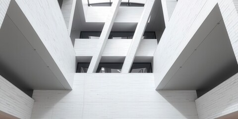 A close-up shot of a pristine white brick wall, perfect as a minimalist background, minimalistic, architecture, design