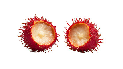 Cross-section of Two Akebi Fruits Isolated On A White Background, PNG Transparent