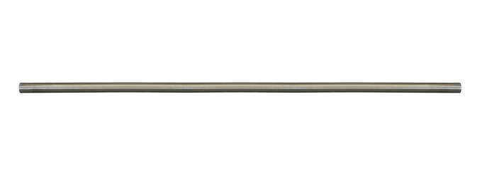 Used slightly curved medium length horizontal steel pipe. On isolated transparent background.