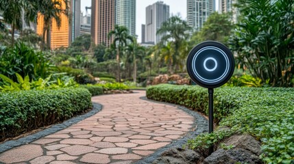 A cityscape mixed with green plants in a layered image, symbolizing the future of business where urban development meets environmental sustainability and green initiatives.