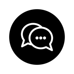 Message icon vector set. Chat illustration sign collection. Forum symbol. Communication logo.