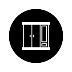 wardrobe icon, simple vector design