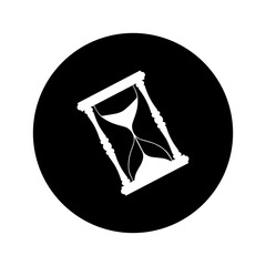 Vintage hourglass / sandglass timer or clock flat icon for apps and websites