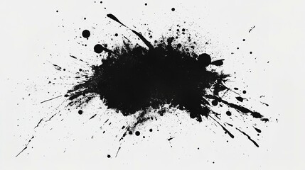 black ink Splatter black paint ink brush strokes brushes lines grungy.