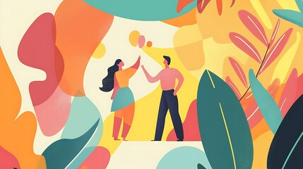 Emotion in cartoon style