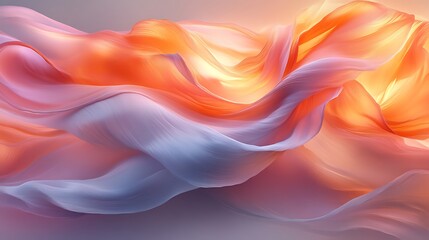 Obraz premium Abstract Swirling Pastel Fabric Design