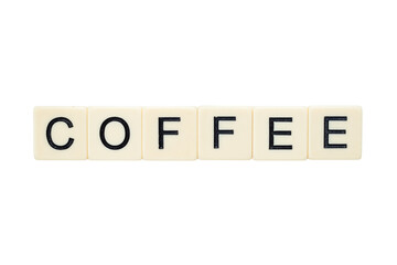 Coffee text blocks transparent background