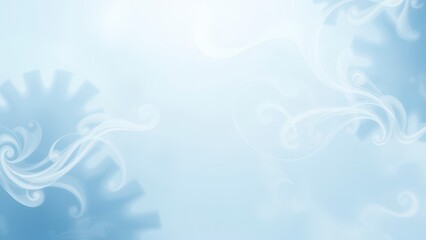 Dreamy light blue background with delicate, swirling patterns resembling mist or fog, abstract, fog, soft, atmosphere, surreal