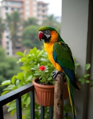 red and yellow macaw