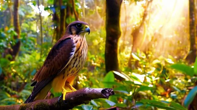 falcon in the jungle