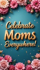 Celebrate Moms Everywhere 3d text ideas