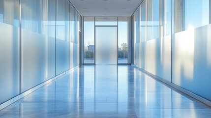 Abstract blurred office interior with a soft focus effect, ideal for background use in business-related content, conveying a professional and contemporary workspace vibe.