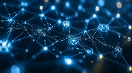 An abstract 3D background featuring a detailed mesh structure with geometric shapes and connecting lines, symbolizing the cutting-edge advancements in technology and scientific research.