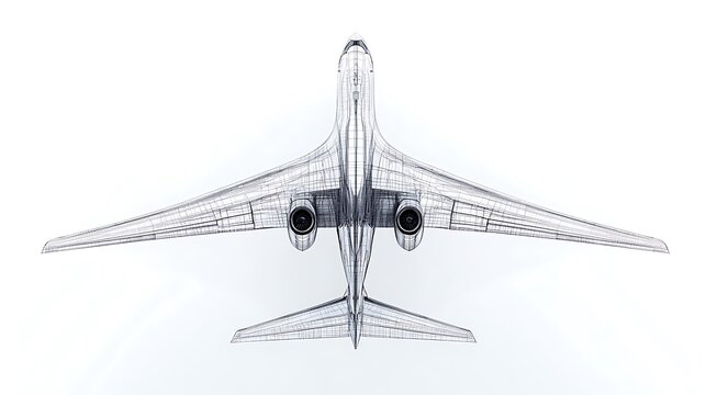 Realistic Illustration of Falcon 8X Aircraft in Detailed Outline View