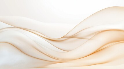 Obraz premium Abstract beige waves flow dynamically creating energetic signal. Fluid lines, curves blend harmoniously. Abstract graphic design displays movement, power. Perfect for modern tech design eco projects.