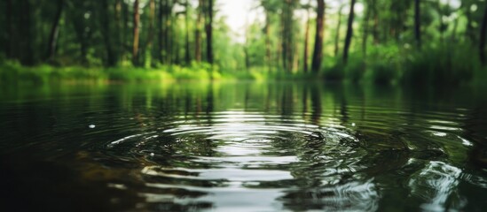 Obraz premium Ripples in a forest stream.