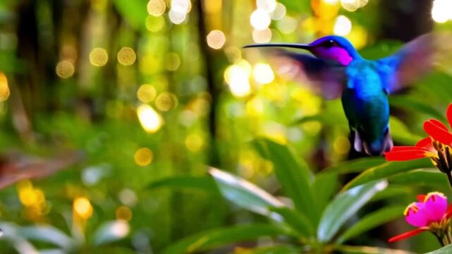 hummingbird in flight