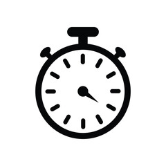 high quality modern stopwatch icon with minimalist design for digital and print projects