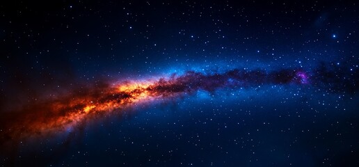 Obraz premium Majestic Milky Way Galaxy Across the Cosmos.