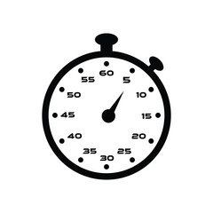 high quality modern stopwatch icon with minimalist design for digital and print projects