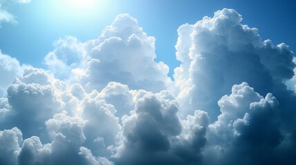 Light blue sky with soft-focus white clouds, providing a calming and spacious backdrop with clear copy space for text, perfect for promotional, advertising, or inspirational designs.