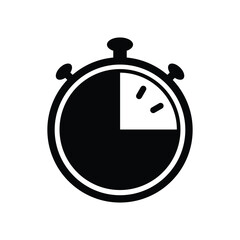 high quality modern stopwatch icon with minimalist design for digital and print projects