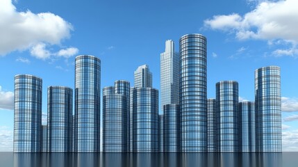 Obraz premium Transformation of Coins into Skyscrapers