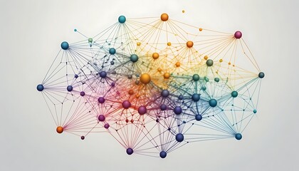 Abstract Network Graphic Illustrating Complex Connections
