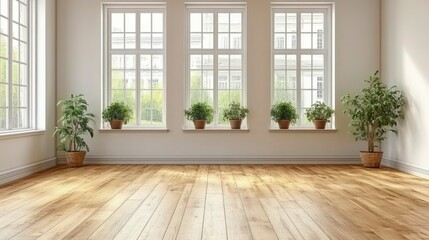 Abstract minimalist room with bare walls and an empty space, offering an ideal setting for interior design, virtual staging, or architectural concept visualizations.