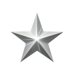 Obraz premium Silver Star Transparent Illustration