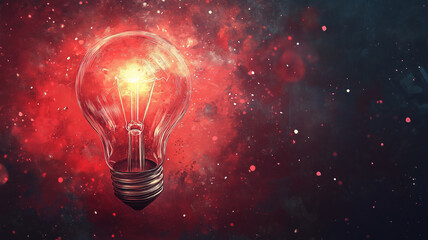 light bulb with black background
