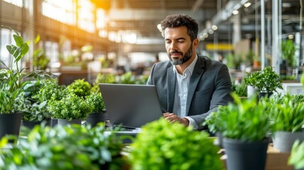 Shot of an unidentifiable businessman typing on his laptop, in a moment of deep concentration at the office, reflecting the power of determination in shaping one's path.