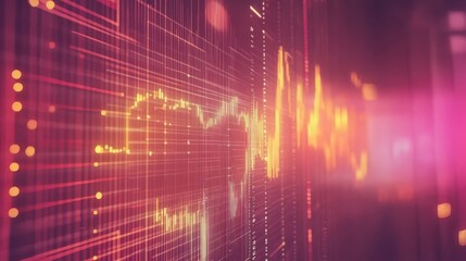 Abstract Financial Dashboard with Market Indicators