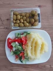 potatoes and vegetables