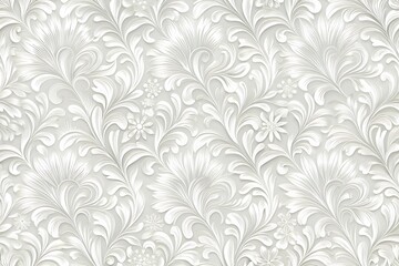 Fototapeta premium Seamless white nature patterned background